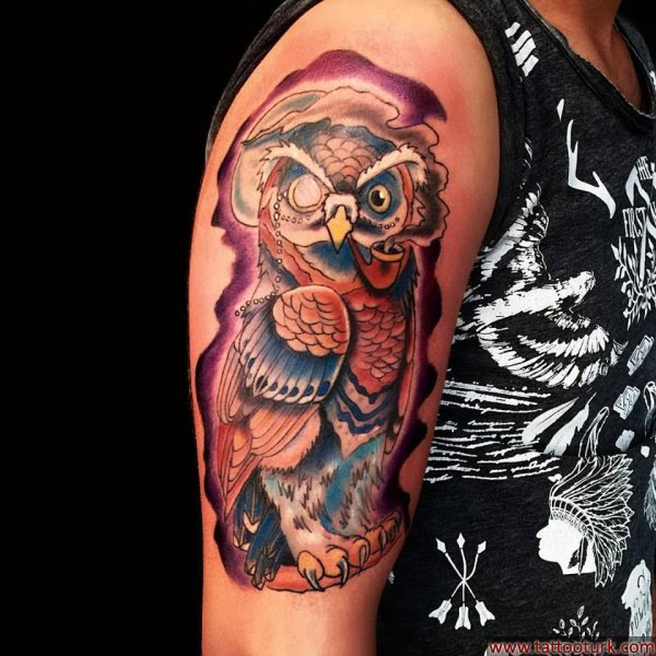 baykuş dövme owl tattoo ankara onur yücel