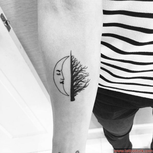 moon tree tattoos ay dövmeleri ağaç dövmeleri onur yücel