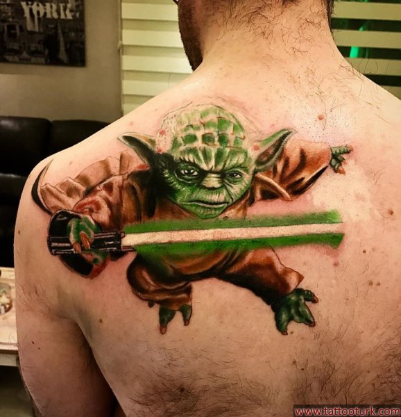 star wars yoda dövmesi tattoo tattoos 