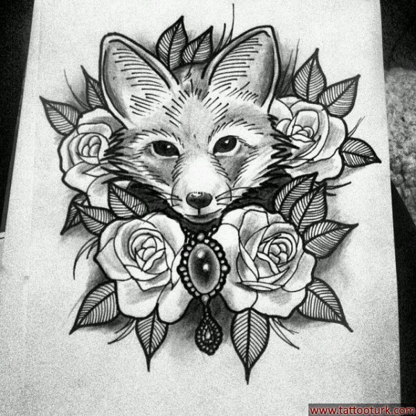 tilki fox dövme modelleri dövme desenleri tattoo desing