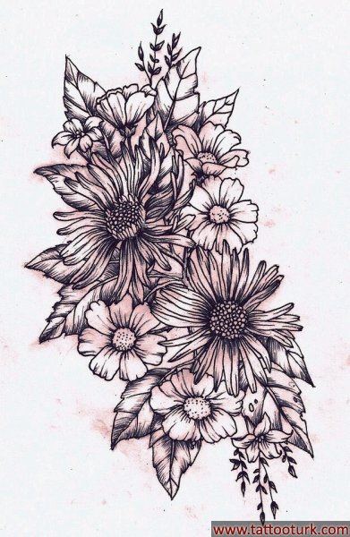 çiçekler bayanlar için dövme modelleri dövme desenleri tattoo desing